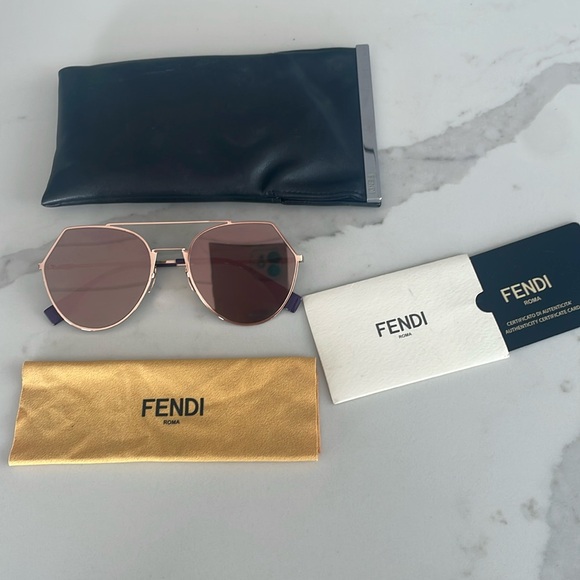 Fendi Accessories - Fendi Eyeline Mirrored Aviator